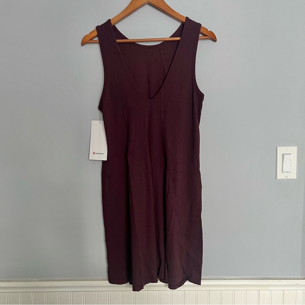 Rare NWT Lululemon Ribbed Modal Tank Sleeveless Cotton Dress Casis Size 6